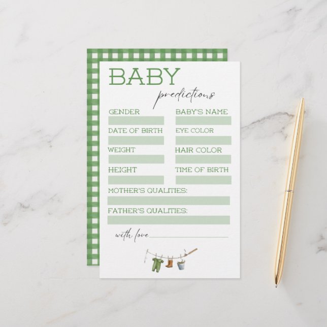 Lámina Little Fisherman Baby Shower Predictions (Anverso/Reverso In Situ)