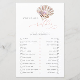 Lámina Little Pearl Preferiría Un Juego De Baby Shower