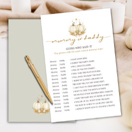 Lámina Little Pumpkins Twin Baby Shower Guess Who Game