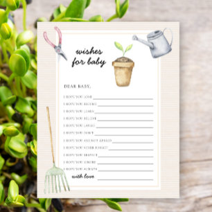 Lámina Little Sprout Baby Shower - Deseo para el bebé