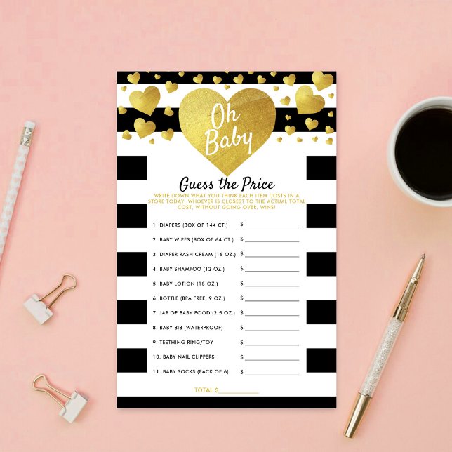 Lámina Little Sweetheart Baby Shower Guess The Price Game (Subido por el creador)