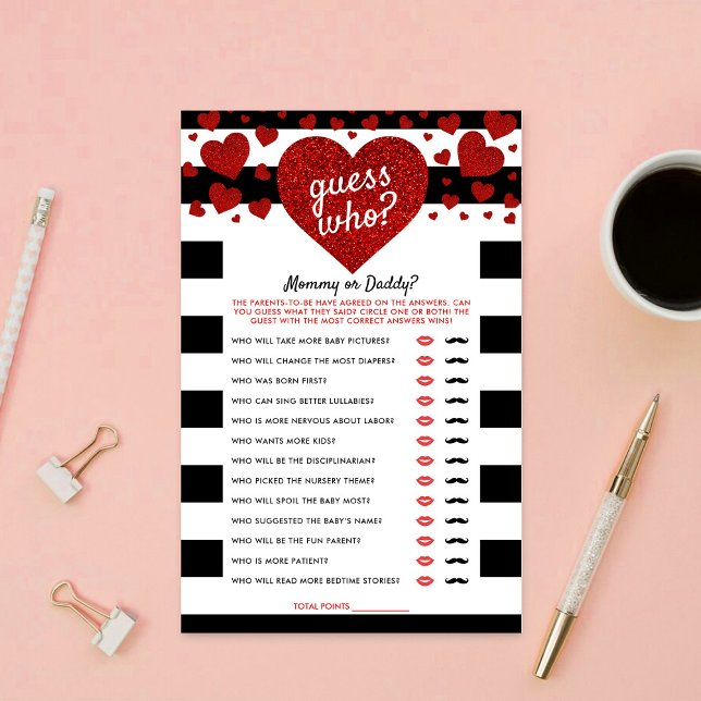 Lámina Little Sweetheart Baby Shower Guess Who Game (Subido por el creador)