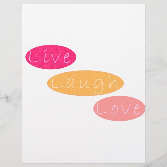 Lámina Live Laugh Love (Anverso)