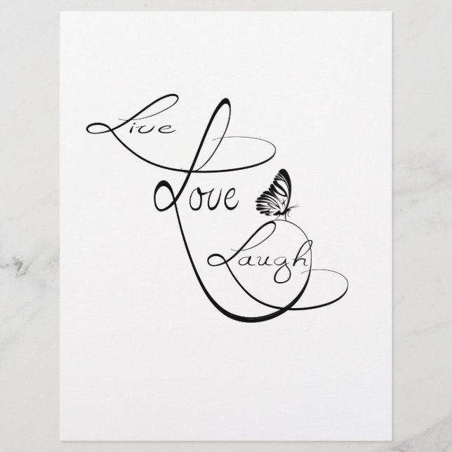 Lámina Live love Laugh (Anverso)