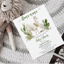 Lámina Llama Mama Baby Shower Budget Fiesta Cactus