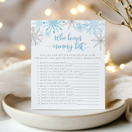 Lámina Llave de nieve azul plateado Quién conoce a mamá m