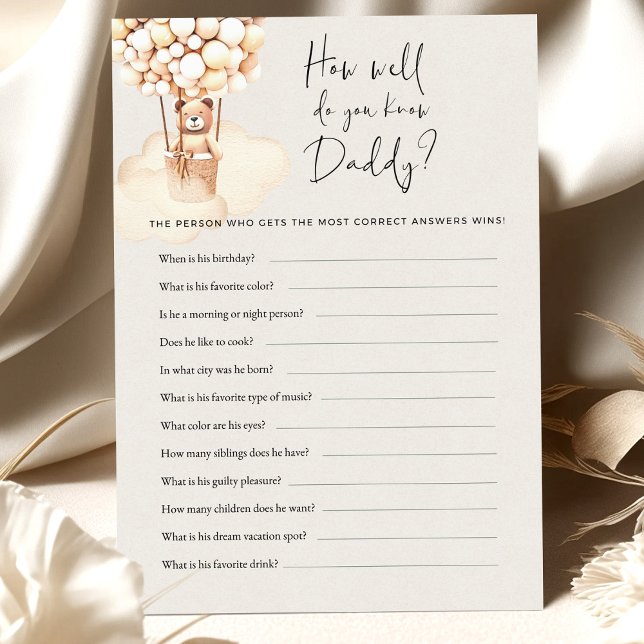 Lámina Llevar el juego de Baby Shower ¿Qué tan bien conoc (Subido por el creador)