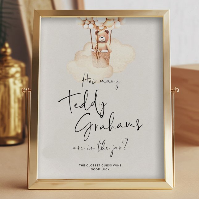 Lámina Llevar Juego De Baby Shower Cuántos Teddy Grahams (Subido por el creador)