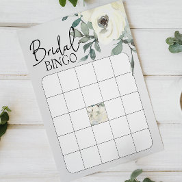 Lámina Lluvia de Boda Floral Acuarela Marfil Bingo