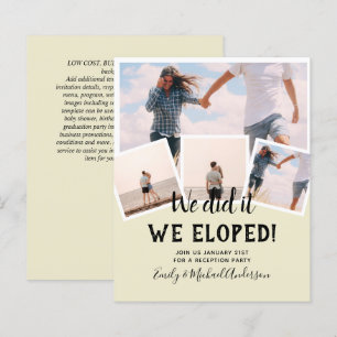 Lámina Lo hicimos ELOPEMENT FOTO Wedding RECEPTION Budget