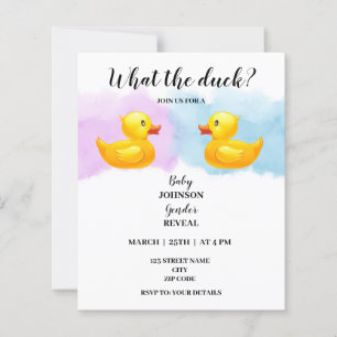 Lámina Lo que el género del pato revela la invitación