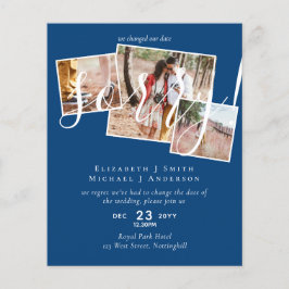 Lámina ¡LO SENTIMOS! Posposición de la boda Cambio de fec