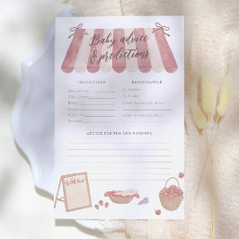 Lámina Locally Grown Baby Advice & Predictions Game