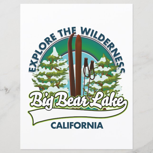 Lámina Logo de Big Bear Lake California (Anverso)
