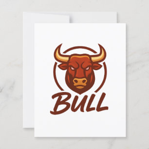 Lámina Logo de Fierce Bull Head, Creative Mascot BULL