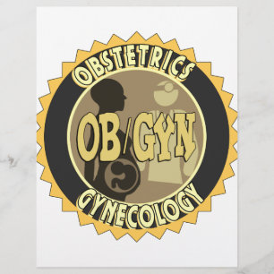 LÁMINA LOGO DE MÉDICA FEMENINO DE BADGE OB/GYN