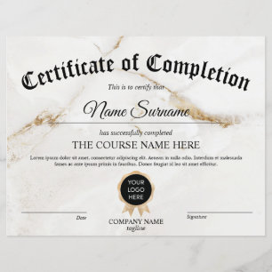 Lámina Logo del curso de certificado de participación