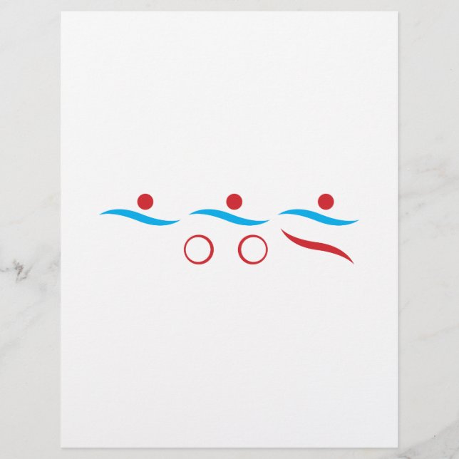 Lámina Logo moderno de Triathlon (Anverso)