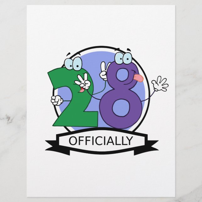 Lámina Logo oficial de cumpleaños 28 (Anverso)