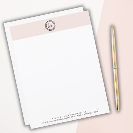 Lámina Logotipo de negocio moderno minimo Rubor rosa