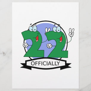 Lámina Logotipo oficial de cumpleaños 22
