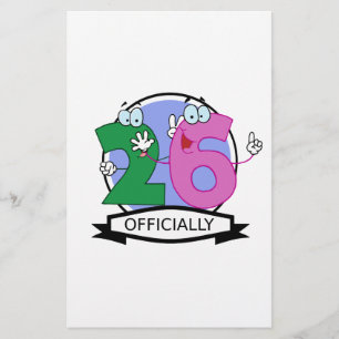 Lámina Logotipo oficial de cumpleaños 26