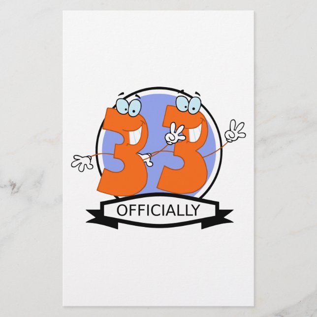 Lámina Logotipo oficial de cumpleaños 33 (Anverso)