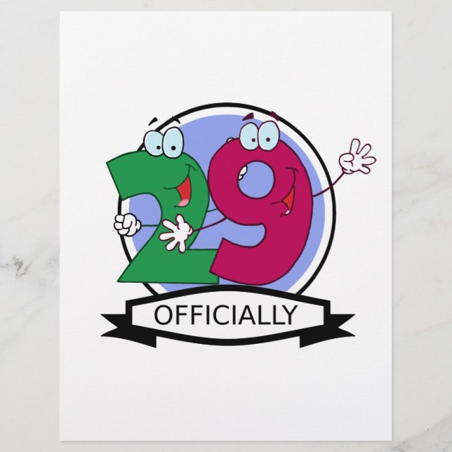 Lámina Logotipo oficial del cumpleaños 29 (Anverso)