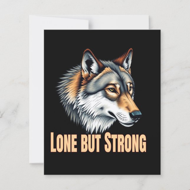 Lámina Lone But Strong Wolf (Anverso)