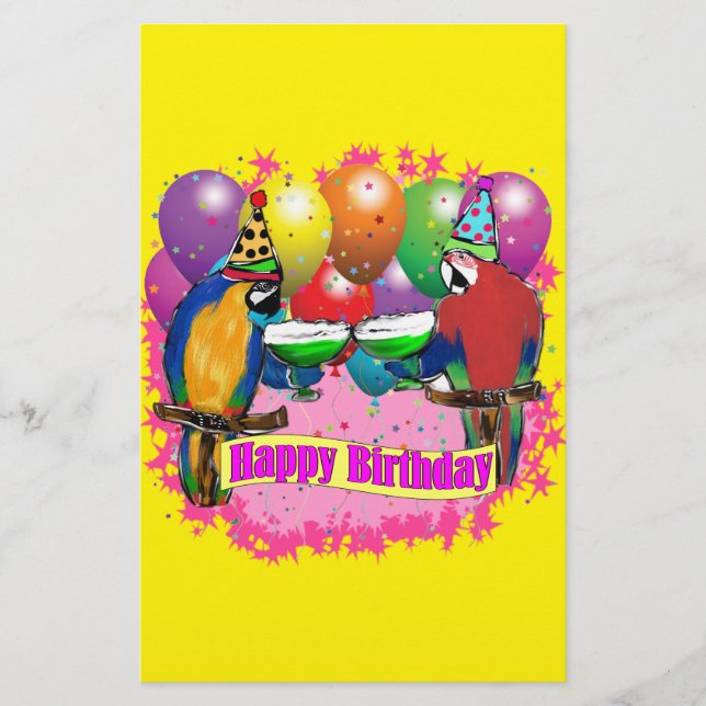 LÁMINA LOROS DE CUMPLEAÑOS (Anverso)