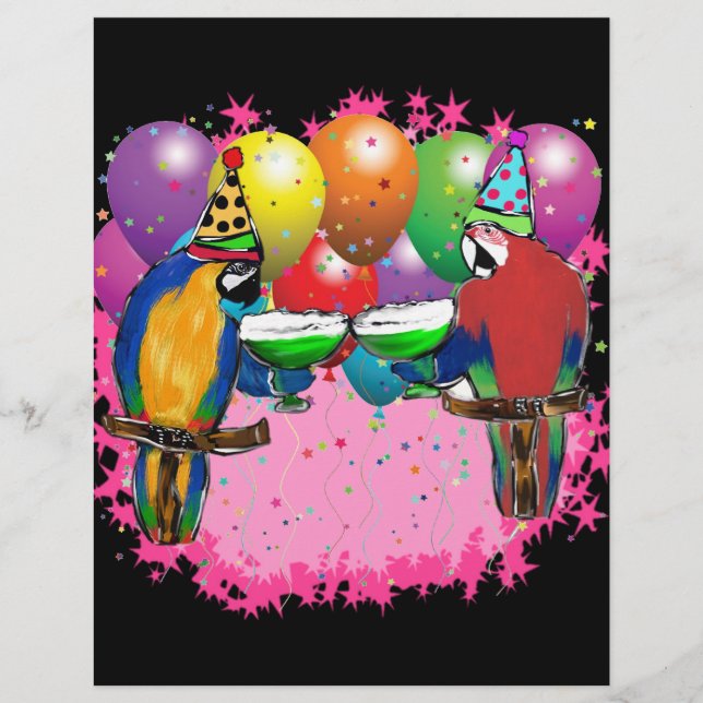 LÁMINA LOROS DE FIESTA (Anverso)