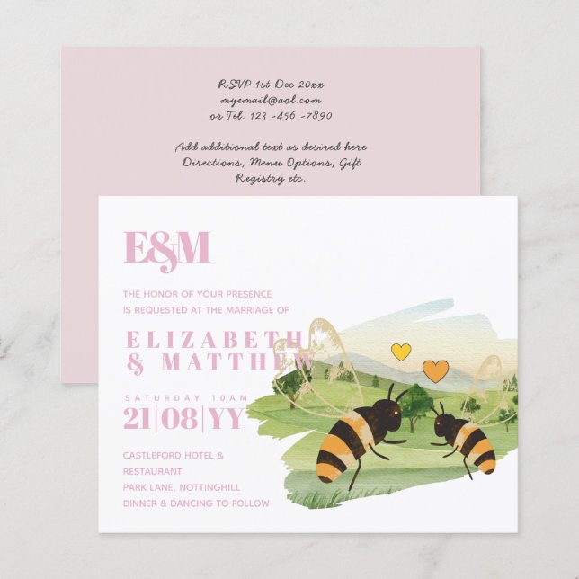 Lámina Los amantes de la naturaleza Boda de las abejas ru (Anverso / Reverso)