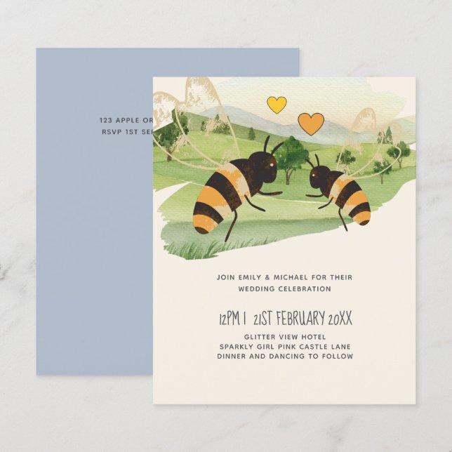 Lámina Los amantes de la naturaleza Boda de las abejas ru (Anverso / Reverso)
