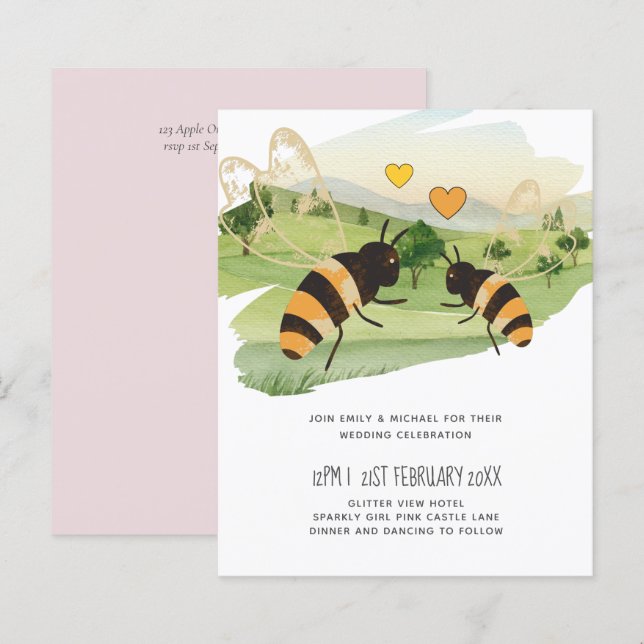 Lámina Los amantes de la naturaleza Boda de las abejas ru (Anverso / Reverso)