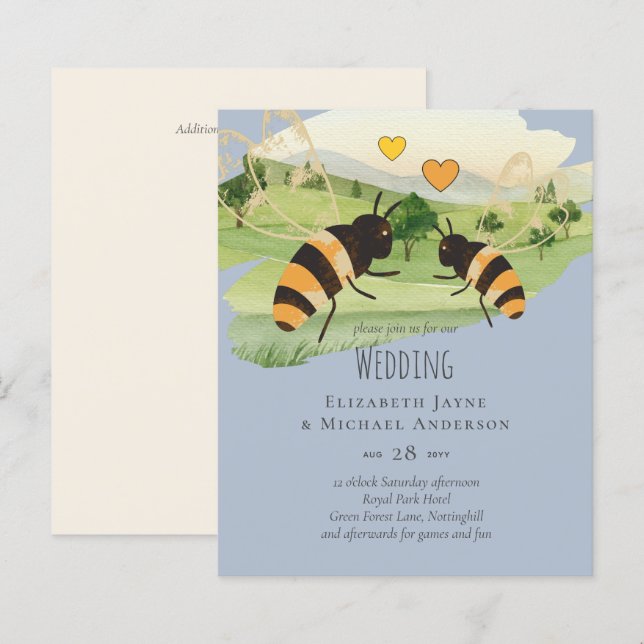 Lámina Los amantes de la naturaleza Boda de las abejas ru (Anverso / Reverso)