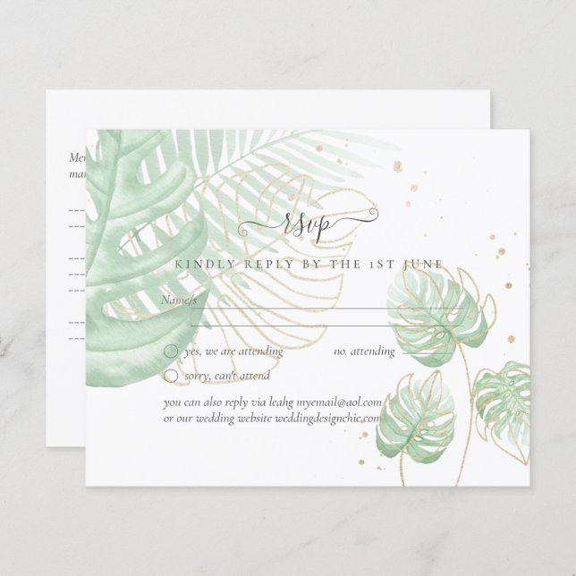 Lámina Los amantes de la naturaleza Boda Foral Greenery R (Anverso / Reverso)