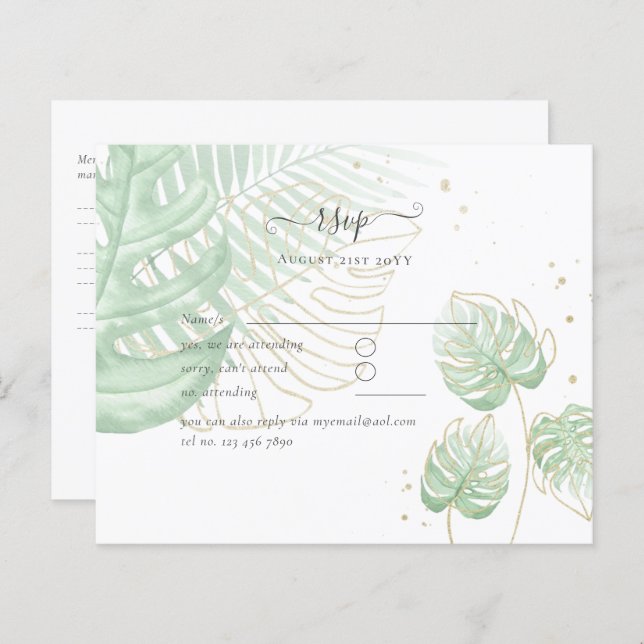 Lámina Los amantes de la naturaleza Boda Foral Greenery R (Anverso / Reverso)