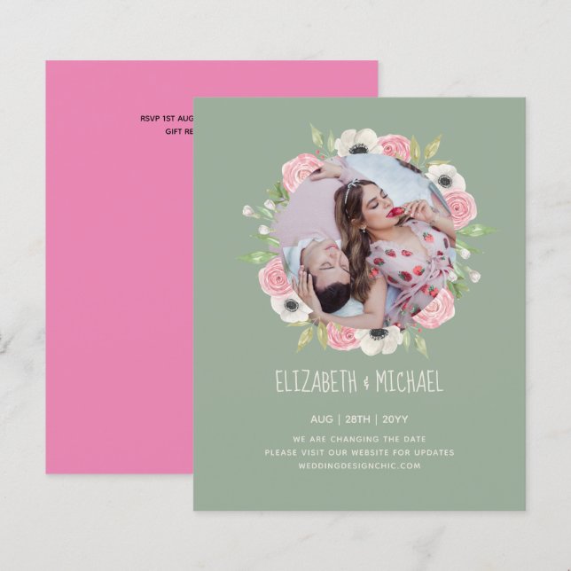 Lámina Los amantes de la naturaleza Boda Foral Greenery R (Anverso / Reverso)