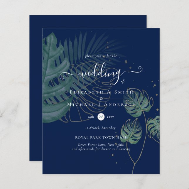 Lámina Los amantes de la naturaleza Boda Foral Greenery R (Anverso / Reverso)