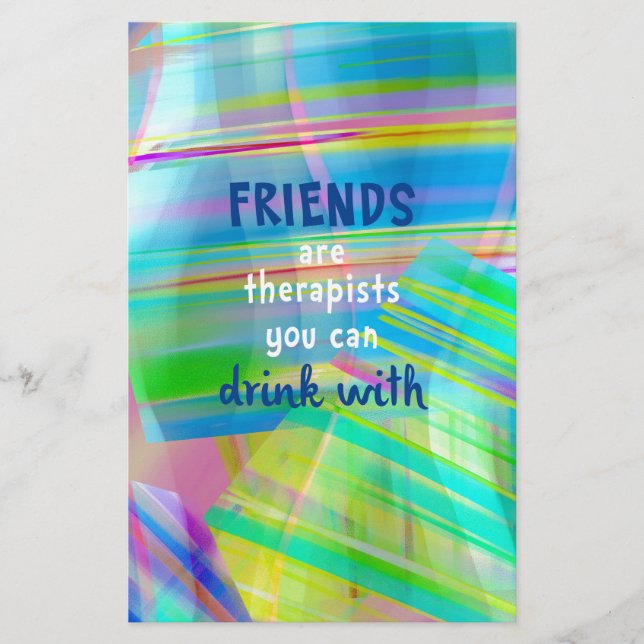 Lámina Los Amigos Son Terapistas Con Los Que Se Puede Beb (Anverso)