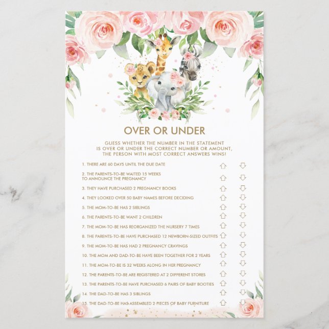 Lámina Los animales de la jungla vuelan al bebé durante o (Anverso)