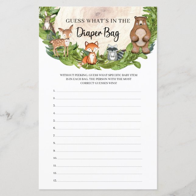 Lámina Los animales de madera madera madera lo que está e (Anverso)