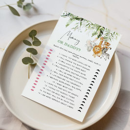 Lámina Los animales de Safari adivinan quién lo dijo mamá