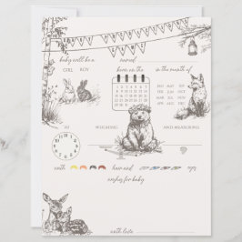 Lámina Los animales de Woodland predicen el juego