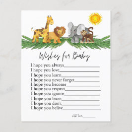 Lámina Los animales Safari quieren un juego de Baby Showe