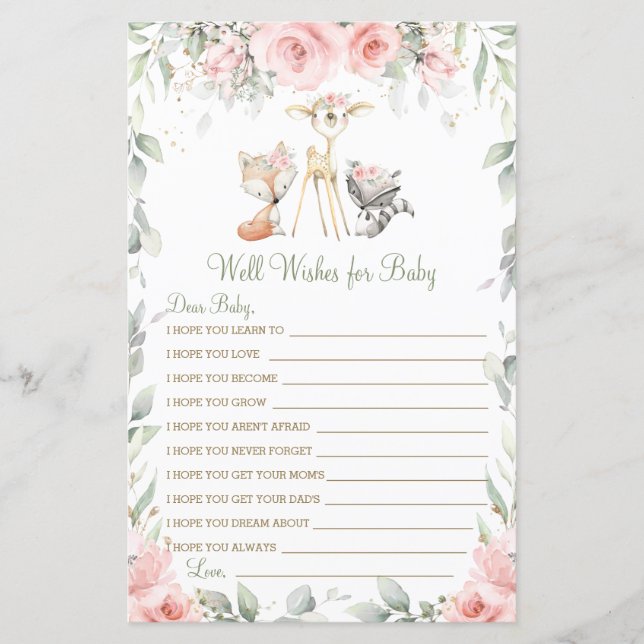 Lámina Los deseos de bienestar de los animales de bosque  (Anverso)