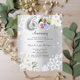 Lámina Los diamantes plateados florales 60ª invitación a