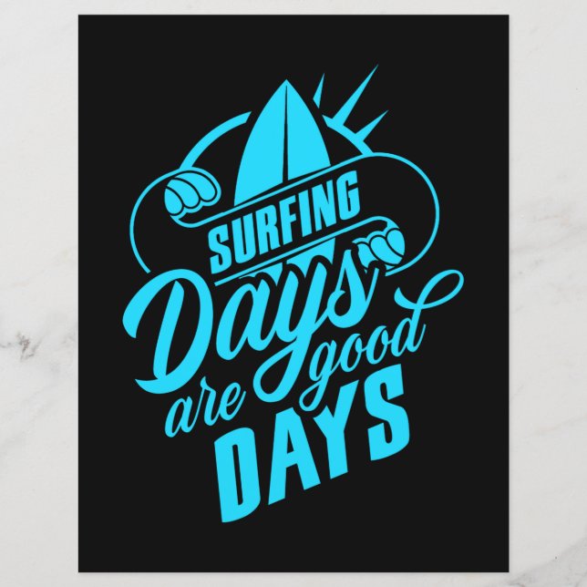 Lámina Los días de surf son buenos (Anverso)