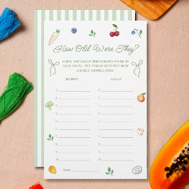 Lámina Los granjeros en el mercado de Baby Shower adivina