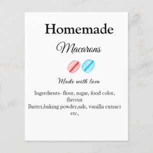 Lámina Los macarones caseros añaden ingredientes hechos c